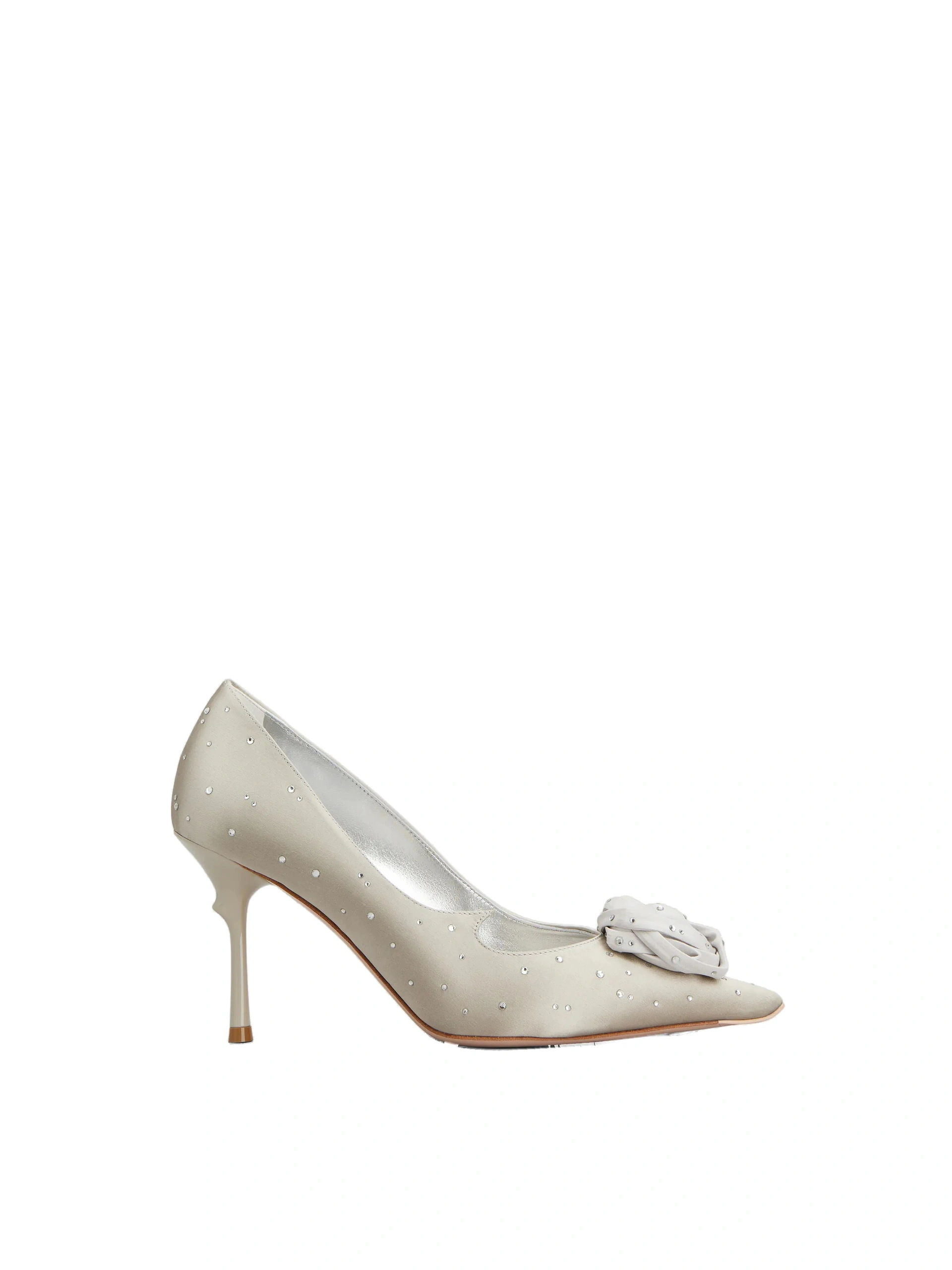 Roger Vivier Rose Vivier Pumps in Grey Satin Roger Vivier Rose Vivier Pumps in Grey Satin | Pumps