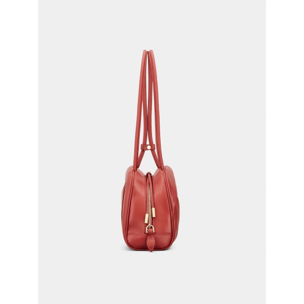 Roger Vivier Rose Vivier Shoulder Bag in Red Leather, view 2 | Shoulder & Crossbody Bags