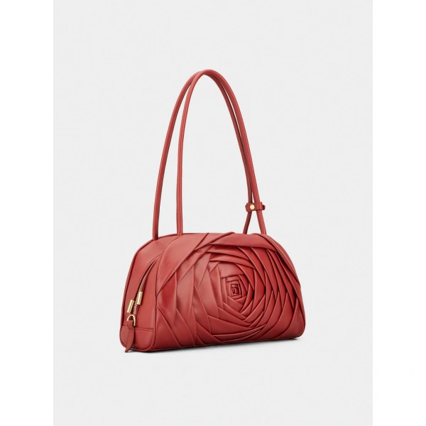 Roger Vivier Rose Vivier Shoulder Bag in Red Leather, view 3 | Shoulder & Crossbody Bags