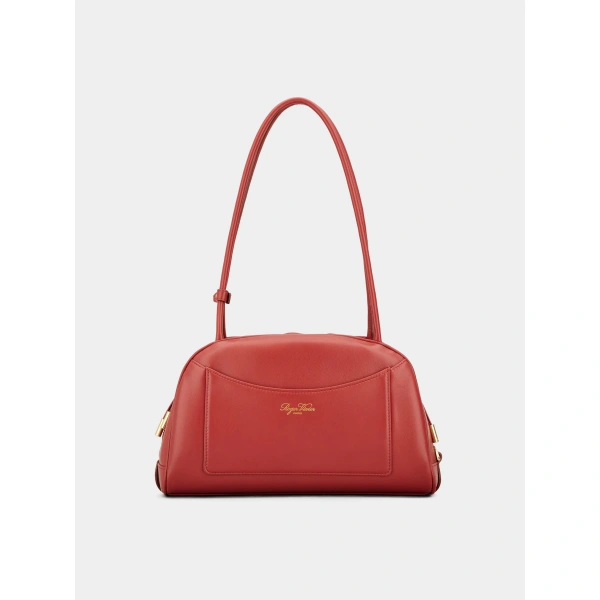 Roger Vivier Rose Vivier Shoulder Bag in Red Leather, view 6 | Shoulder & Crossbody Bags