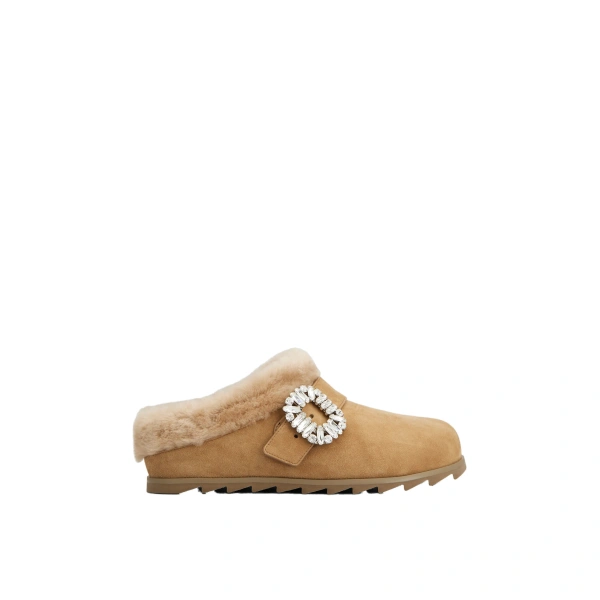 Slidy Viv' Mules in Camel Suede