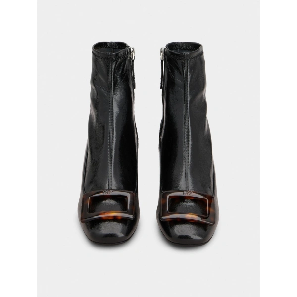 Roger Vivier Stretch U Look Booties in Black, view 2 | Ankle Boots