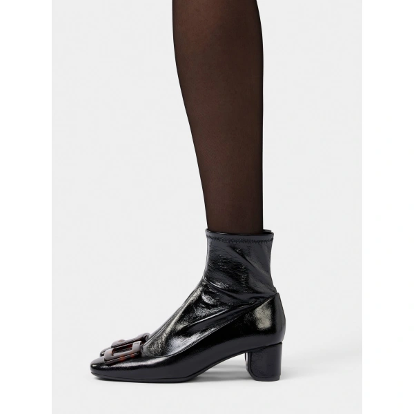 Roger Vivier Stretch U Look Booties in Black, view 4 | Ankle Boots