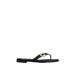 Roger Vivier Thong Mules in Black Satin | Mules