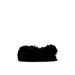 Roger Vivier Très Vivier Bandeau in Black Faux Fur | Headbands