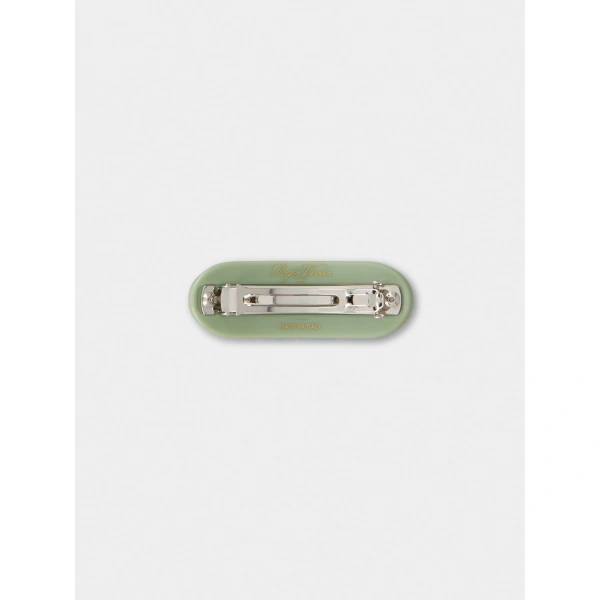 Roger Vivier Très Vivier Hair Clip in Green, view 2 | Hair Clips & Claw Clips