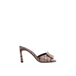 Roger Vivier Trompette Mules in Pink Leather | Mules
