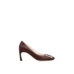 Roger Vivier Trompette Pumps 7 cm in Burgundy Leather | Pumps