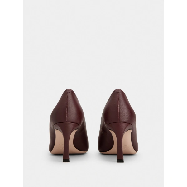 Roger Vivier Trompette Pumps 7 cm in Burgundy Leather, view 4 | Pumps