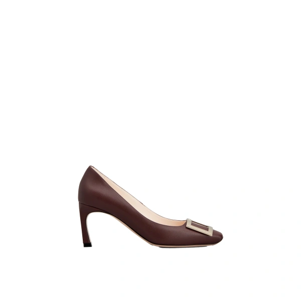 Trompette Pumps 7 cm in Burgundy Leather