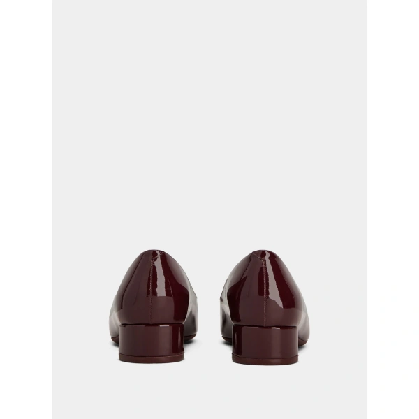 Roger Vivier U Look Ballerinas in Burgundy Patent Leather, view 4 | Ballet Flats