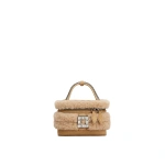 Roger Vivier Vanity Très Vivier Mini Bag in Camel Shearling | Mini Bags
