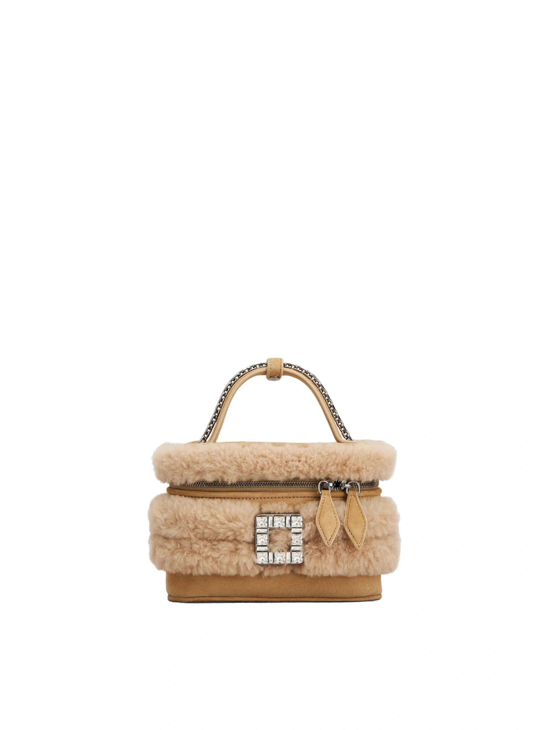 Roger Vivier Vanity Très Vivier Mini Bag in Camel Shearling Roger Vivier Vanity Très Vivier Mini Bag in Camel Shearling | Mini Bags