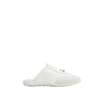 Roger Vivier Viv Low Mules in White Suede and Fabric | Mules
