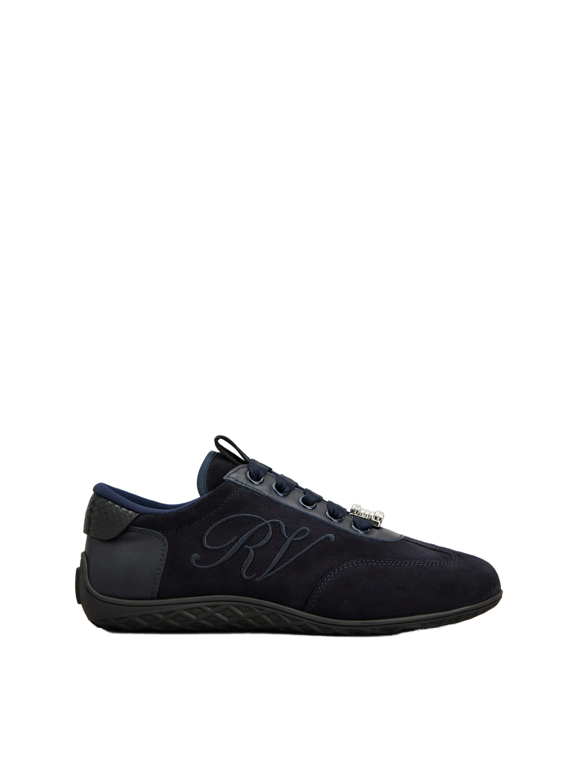 Roger Vivier Viv Low Sneakers in Navy Blue Suede Roger Vivier Viv Low Sneakers in Navy Blue Suede | Sneakers