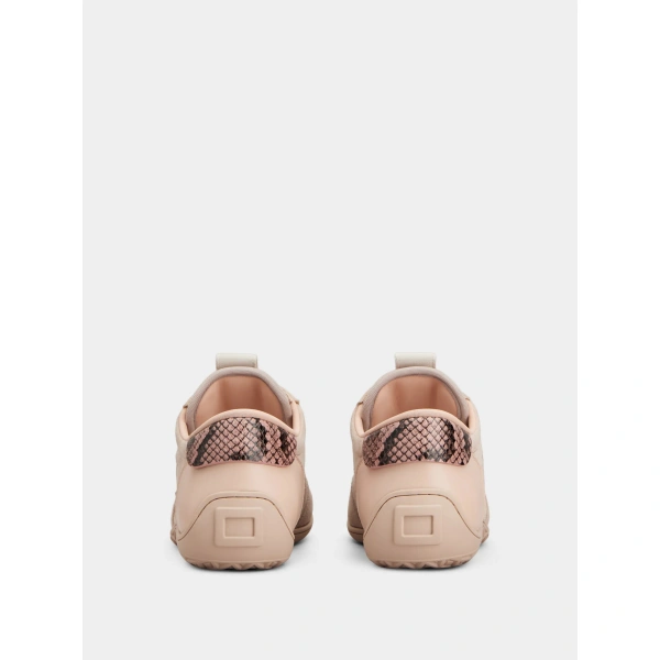 Roger Vivier Viv Low Sneakers in Nude Suede, view 4 | Sneakers