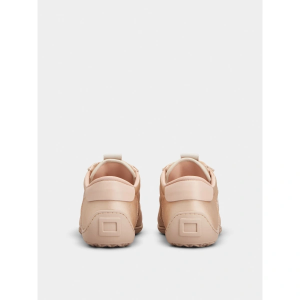 Roger Vivier Viv Low Sneakers in Pink Fabric, view 4 | Sneakers