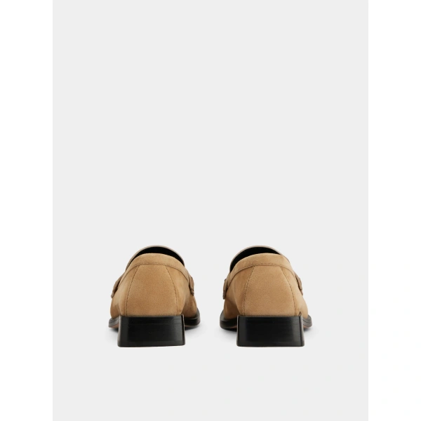 Roger Vivier Viv' Rangers Loafers in Beige Suede, view 6 | Loafers