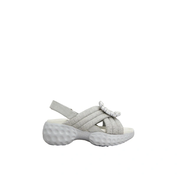 Viv' Run Sandals in Grey Jersey