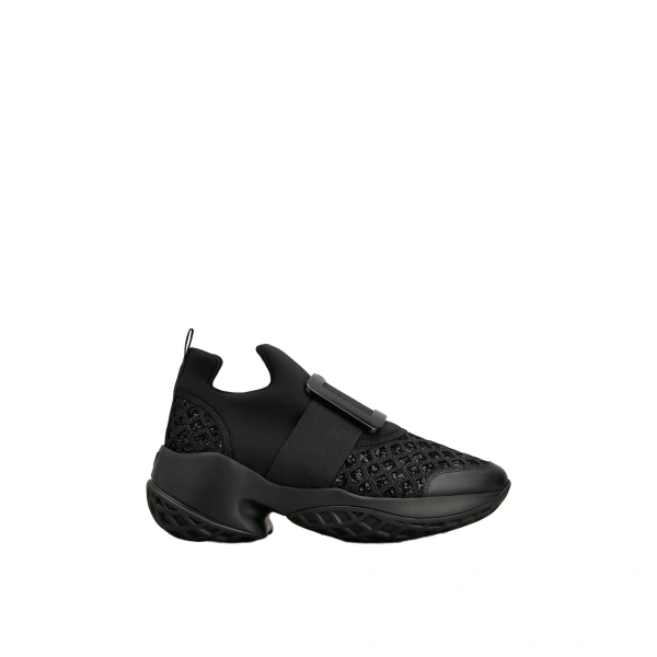 Viv' Run Sneakers with Sequins in Black
