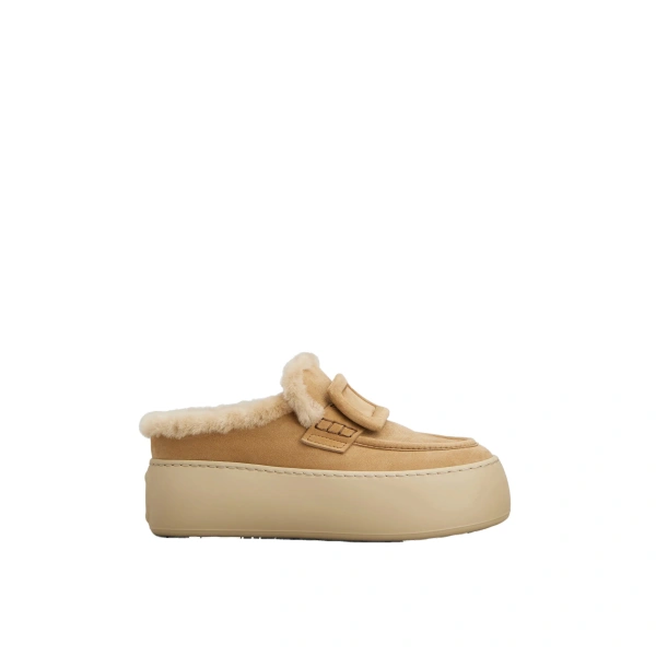 Viv' Up Mules in Camel Suede