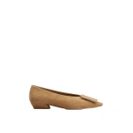 Roger Vivier Viv' in the City Ballerinas in Beige Suede | Ballet Flats