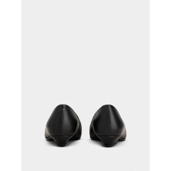 Roger Vivier Viv' in the City Ballerinas in Black Leather, view 6 | Ballet Flats