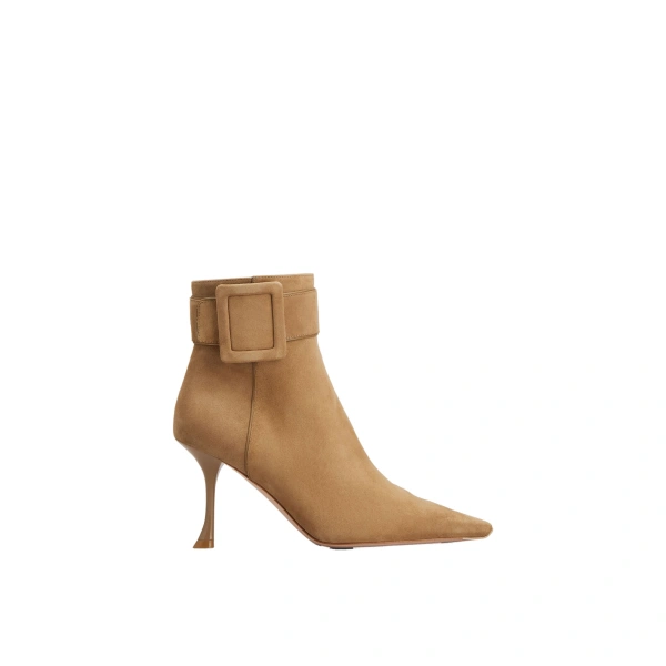 Viv' in the City Booties in Beige Suede