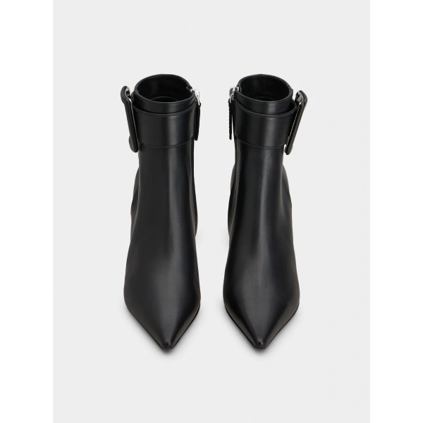 Roger Vivier Viv' in the City Booties in Black Leather, view 2 | Ankle Boots