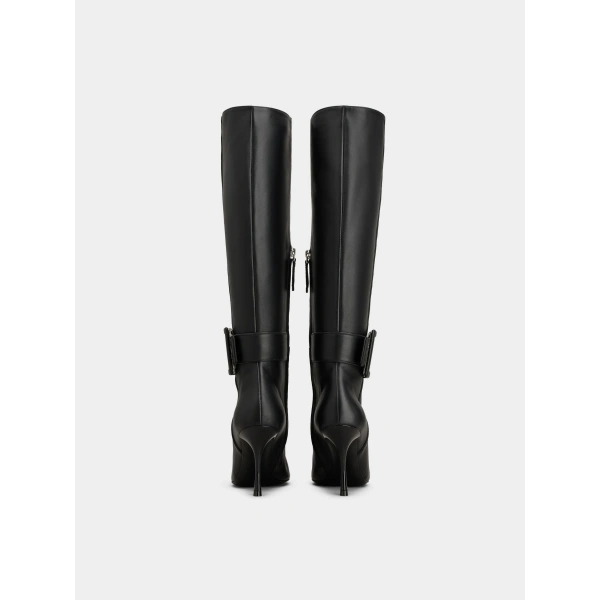 Roger Vivier Viv' in the City Boots in Black Leather, view 6 | Knee-High Boots