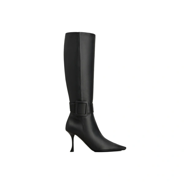 Viv' in the City Boots in Black Leather