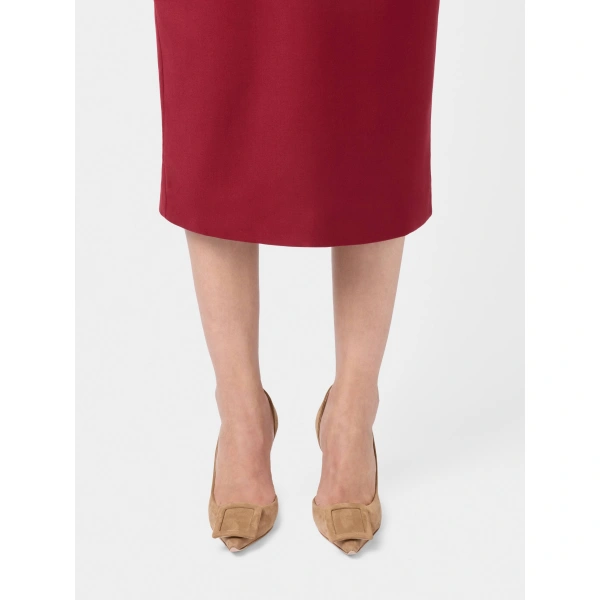 Roger Vivier Viv' in the City D'Orsay Pumps in Beige Suede, view 5 | Pumps