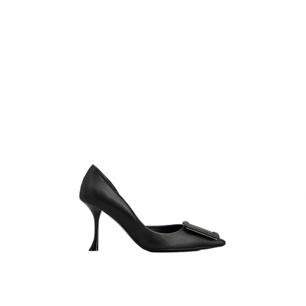 Viv' in the City D'Orsay Pumps in Black Leather