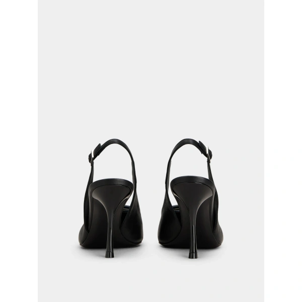 Roger Vivier Viv' in the City Slingback Pumps in Black Leather, view 4 | Slingbacks