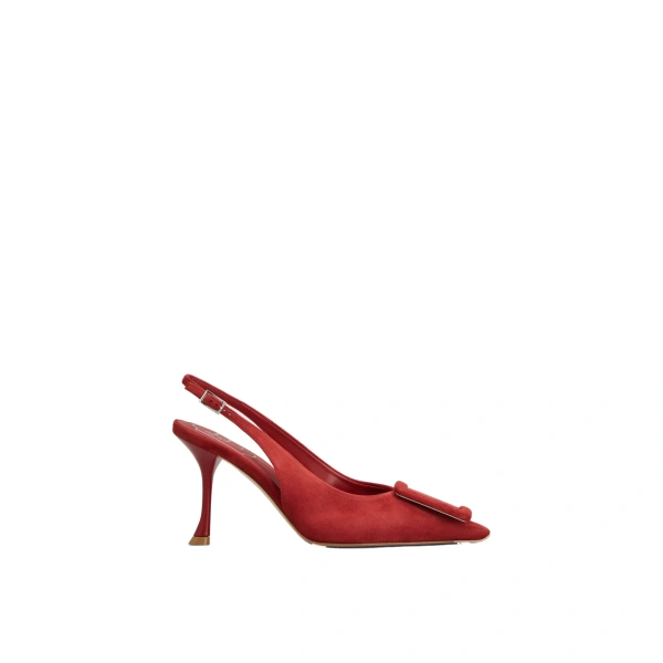 Viv' in the City Slingback Pumps in Red Suede