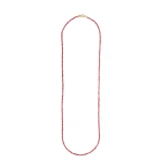 Rosa de la Cruz Beads Gem Necklace in 18K Yellow Gold, Pink Tourmaline | Fine Necklaces | Coveti