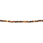 Rosa de la Cruz Beads Gem Necklace in 18K Yellow Gold, Tiger Eye | Fine Necklaces | Coveti