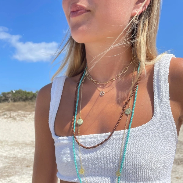 Rosa de la Cruz Chunky Links Necklace in 18K Yellow | Fine Necklaces | Coveti
