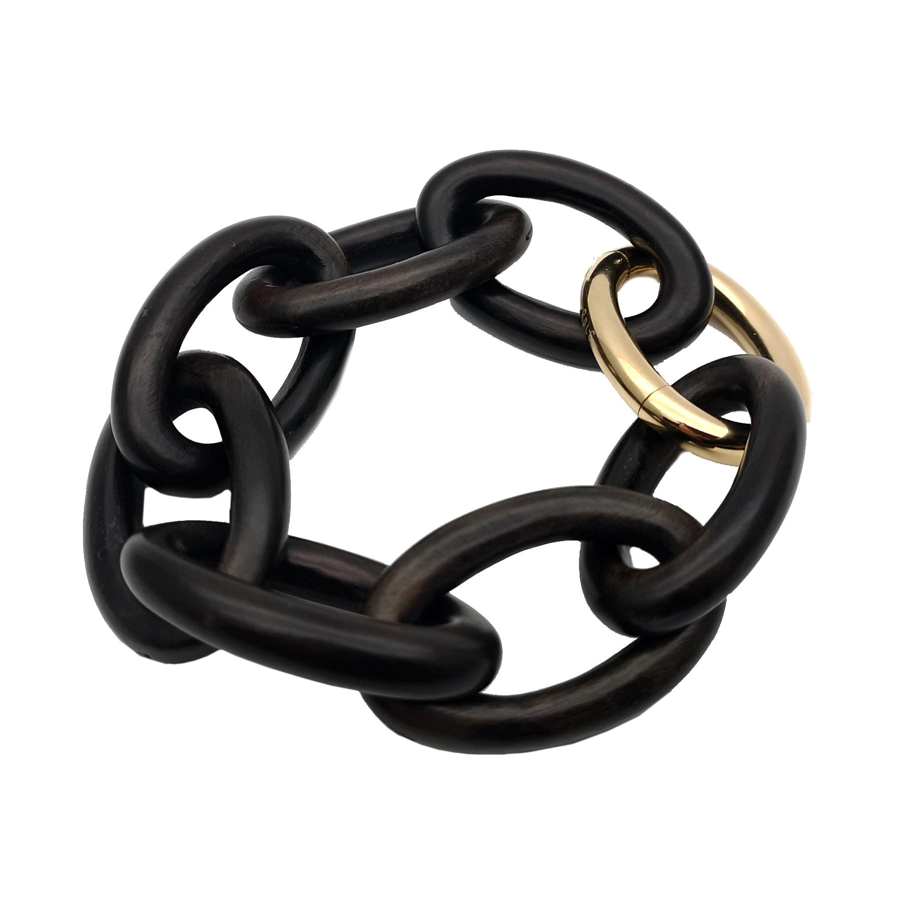 Rosa de la Cruz Classic Ebony Bracelet in Ebony, 18K Yellow Gold Rosa de la Cruz Classic Ebony Bracelet in Ebony, 18K Yellow Gold | Fine Bracelets | Coveti