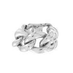Rosa de la Cruz Cuban Link Ring (925) in 925 Sterling Silver | Fine Rings | Coveti