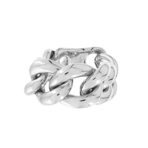 Rosa de la Cruz Cuban Link Ring (925) in 925 Sterling Silver | Fine Rings | Coveti