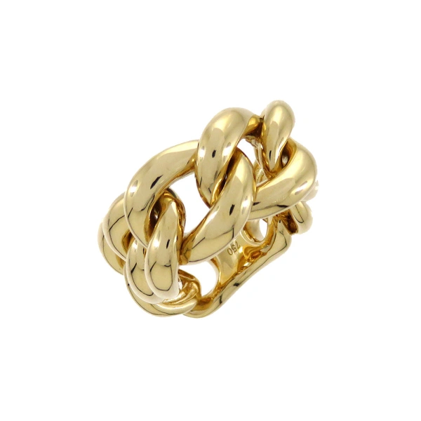 Rosa de la Cruz Cuban Link Ring in 18K Yellow Gold | Fine Rings | Coveti