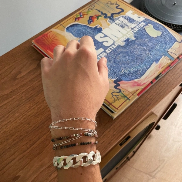 Rosa de la Cruz Curb Chain Bracelet in 925 Sterling Silver | Fine Bracelets | Coveti