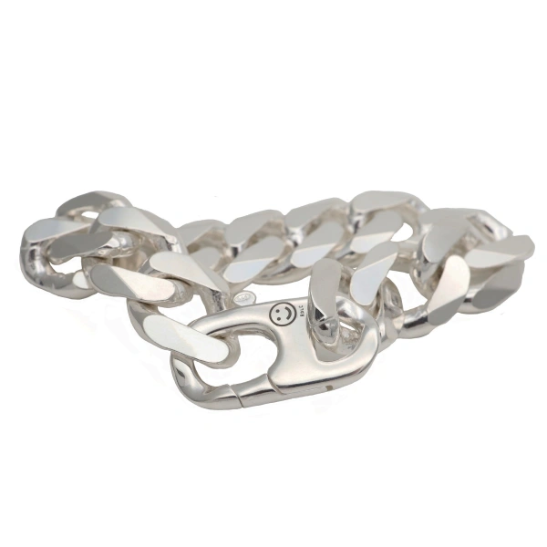 Rosa de la Cruz Curb Chain Bracelet in 925 Sterling Silver | Fine Bracelets | Coveti