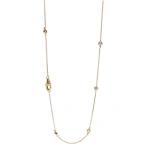 Rosa de la Cruz Diamond Dot Necklace in 18K Rose Gold and White Diamond, 16 Diamond Dot | Fine Necklaces | Coveti