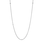 Rosa de la Cruz Diamond Dot Necklace in 18K White Gold and White Diamond, 10 Diamond Dot | Fine Necklaces | Coveti