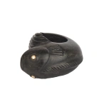 Rosa de la Cruz Ebony Fish Ring and Pendant in Ebony, White Diamond | Fine Rings | Coveti