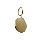 Rosa de la Cruz Engravable Medallion in 18K Yellow Gold | Fine Pendants and Charms | Coveti
