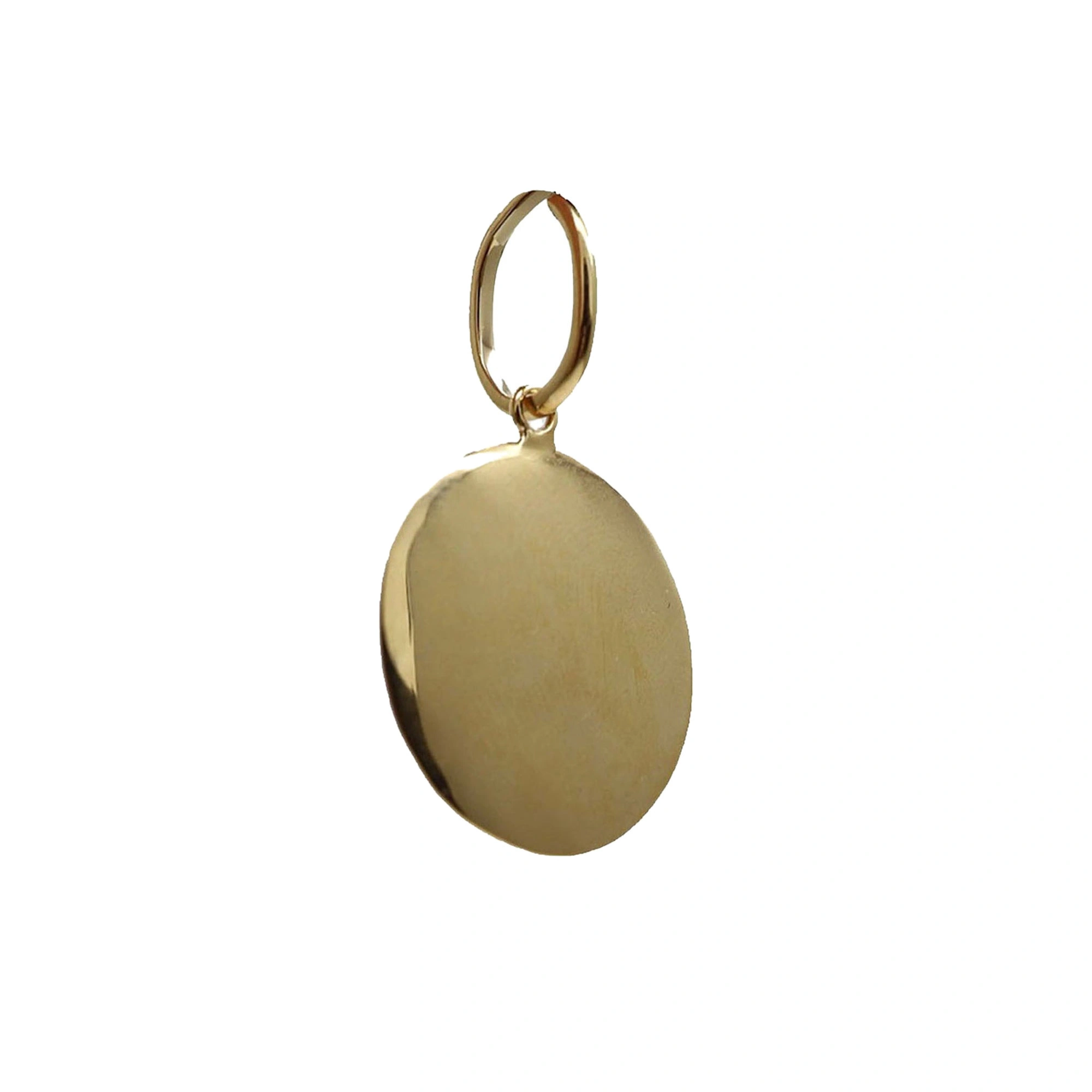 Rosa de la Cruz Engravable Medallion in 18K Yellow Gold Rosa de la Cruz Engravable Medallion in 18K Yellow Gold | Fine Pendants and Charms | Coveti