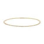 Rosa de la Cruz Eternity Bangle in 18K Rose Gold, White Diamond | Fine Bracelets | Coveti